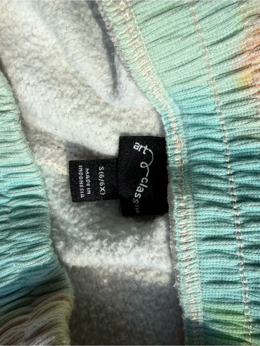 art class Pastel Tie-Dye Fleece Joggers - Mint, Peach & Yellow